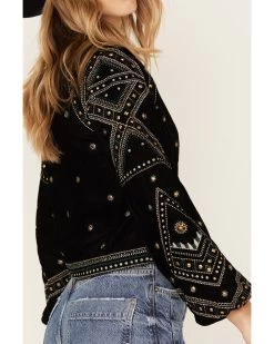 Shyanne Women's Velvet Beaded Jacket -Western Chic Shop 2000380654 001 P3