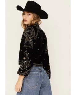 Shyanne Women's Velvet Beaded Jacket -Western Chic Shop 2000380654 001 P4