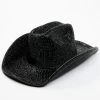 Wonderwest Women's Black Rhinestone Western Hat