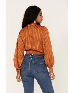 Flying Tomato Women's Shadow Stripe Top -Western Chic Shop 2000381463 220 P4