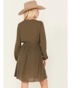 Jolt Women's Floral Embroidered Long Sleeve Dress -Western Chic Shop 2000381568 341 P4