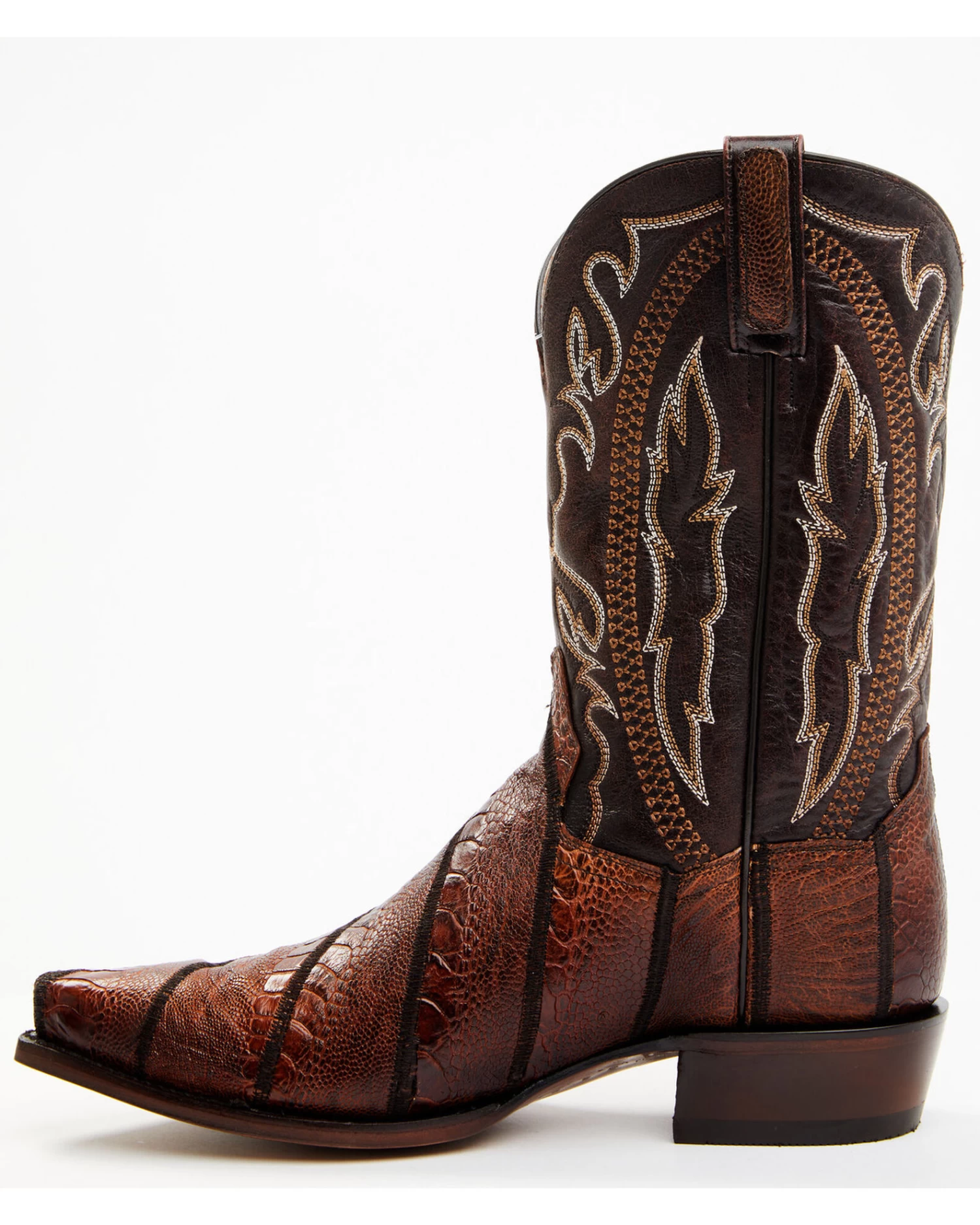 Dan Post Men's Exotic Wrapped Ostrich Leg Western Boots - Snip Toe 3 Dan Post Men's Exotic Wrapped Ostrich Leg Western Boots - Snip Toe - Image 3