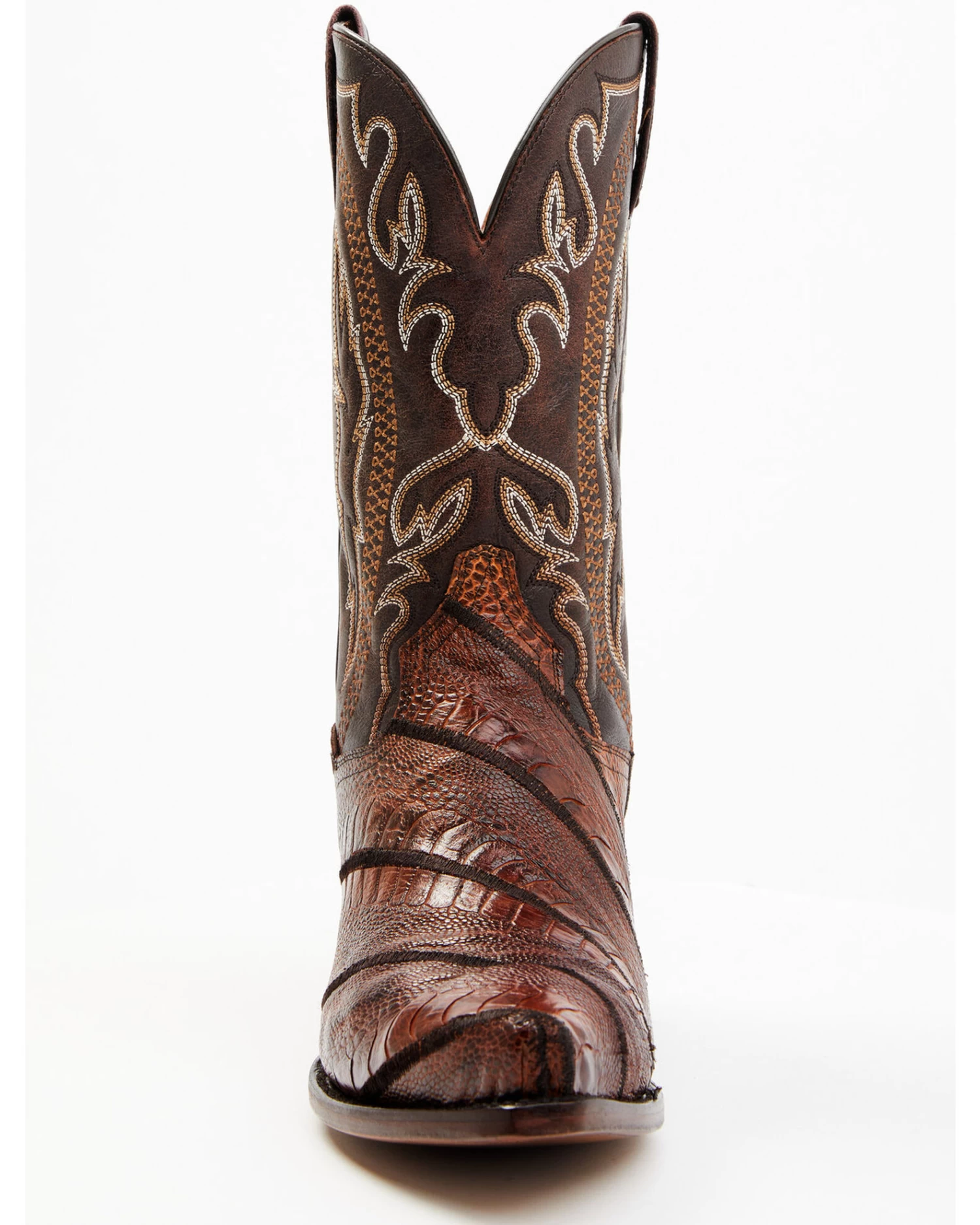 Dan Post Men's Exotic Wrapped Ostrich Leg Western Boots - Snip Toe 4 Dan Post Men's Exotic Wrapped Ostrich Leg Western Boots - Snip Toe - Image 4