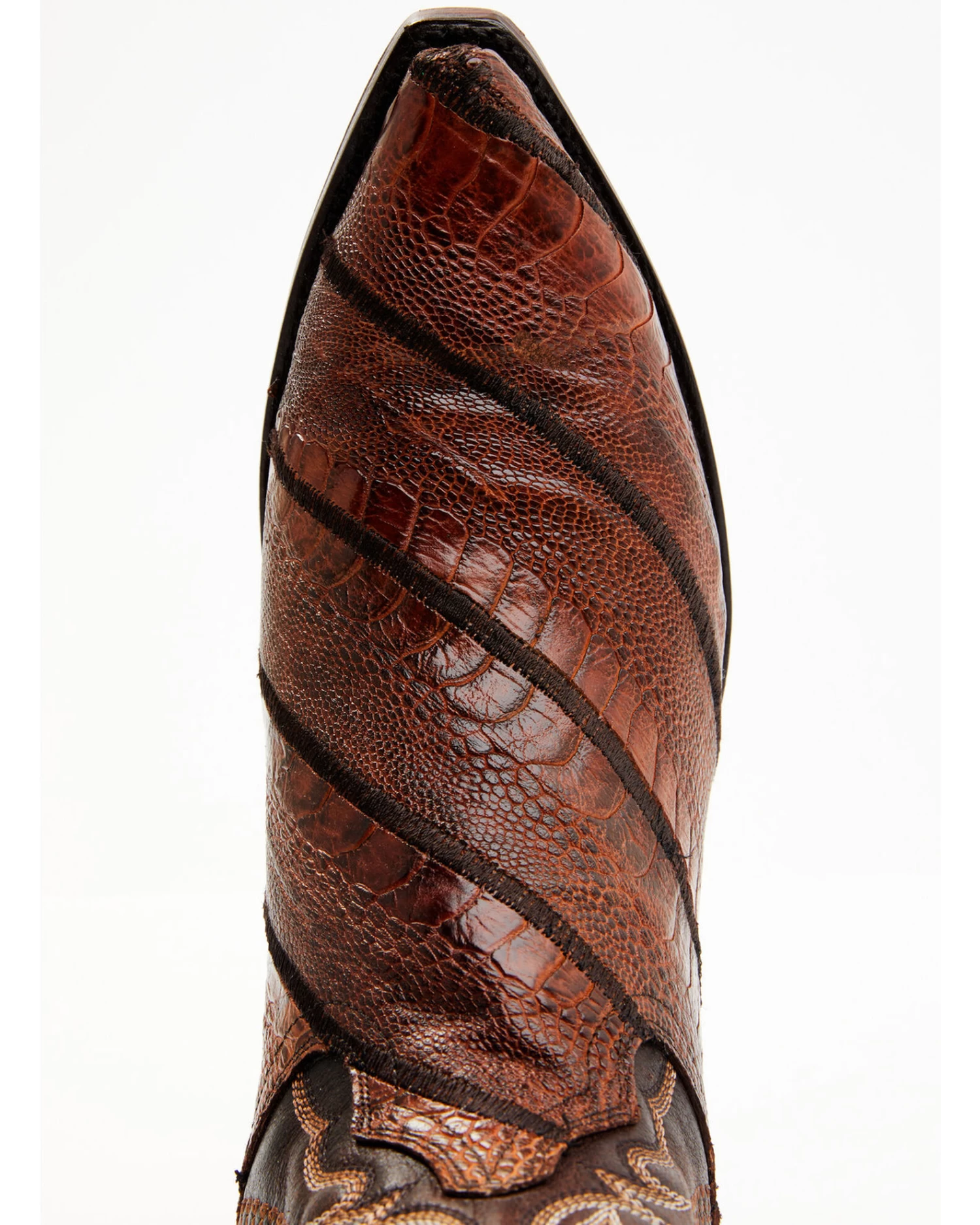 Dan Post Men's Exotic Wrapped Ostrich Leg Western Boots - Snip Toe 6 Dan Post Men's Exotic Wrapped Ostrich Leg Western Boots - Snip Toe - Image 6