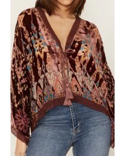 Johnny Was Women's Geo Print Burnout Dazy Kimono -Western Chic Shop 2000382060 900 P3