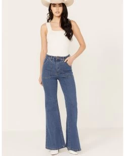 Rolla's Women's East Coast Dark Wash High Rise Flare Pants