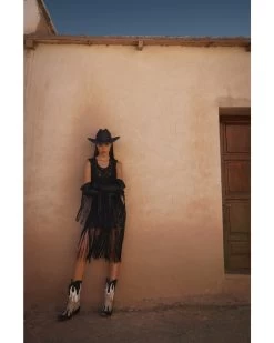 Wonderwest Women's Fringe Hem Mini Dress