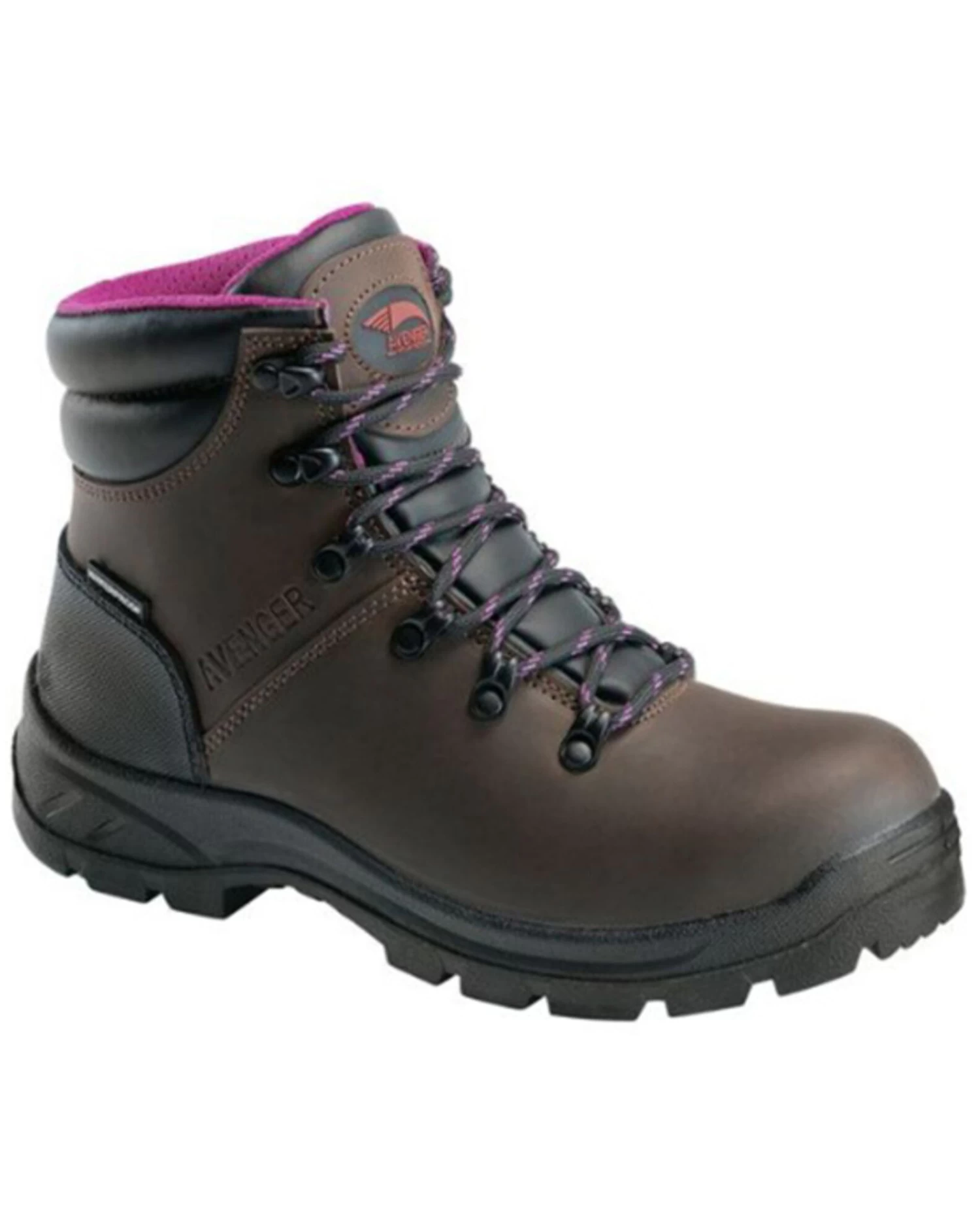Avenger Women's Builder Mid 6" Lace-Up Waterproof Hiking Work Boot - Steel Toe 1 Avenger Women's Builder Mid 6" Lace-Up Waterproof Hiking Work Boot - Steel Toe