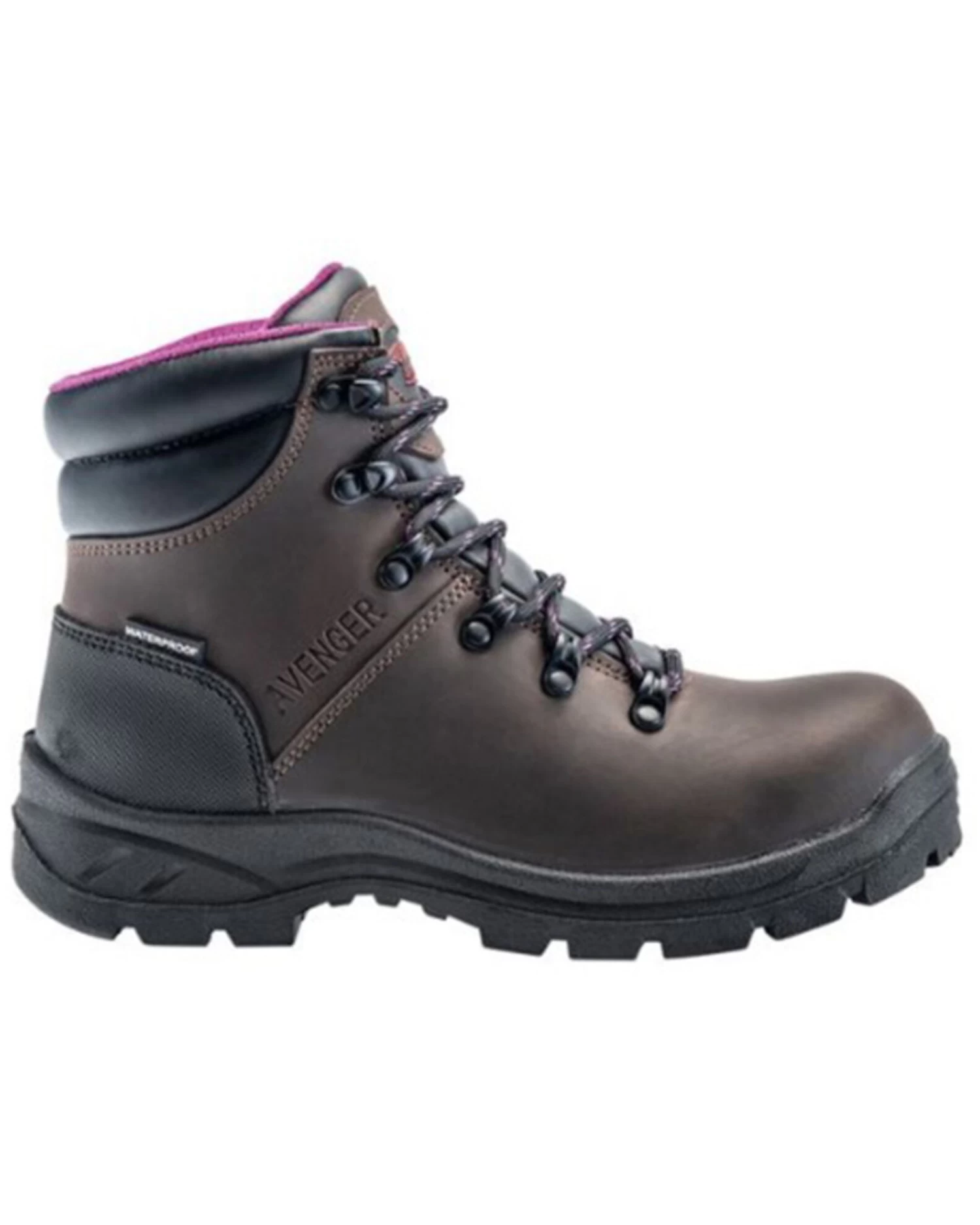 Avenger Women's Builder Mid 6" Lace-Up Waterproof Hiking Work Boot - Steel Toe 2 Avenger Women's Builder Mid 6" Lace-Up Waterproof Hiking Work Boot - Steel Toe - Image 2