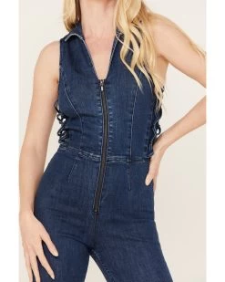 Idyllwind Women's Barlow Lace-Up Denim Jumpsuit -Western Chic Shop 2000383282 417 P3