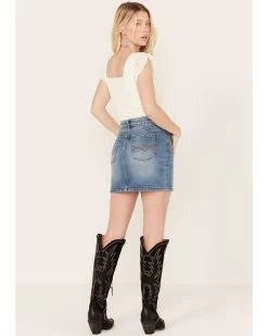 Idyllwind Women's Baryywood High Rise Denim Rhinestone Skirt 6 Idyllwind Women's Baryywood High Rise Denim Rhinestone Skirt -Western Chic Shop 2000383309 414 P3