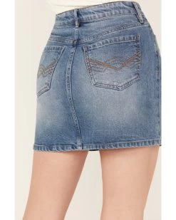 Idyllwind Women's Baryywood High Rise Denim Rhinestone Skirt 7 Idyllwind Women's Baryywood High Rise Denim Rhinestone Skirt -Western Chic Shop 2000383309 414 P4