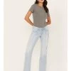 Shyanne Women's Light Wash Low Rise Seamed Bootcut Jeans