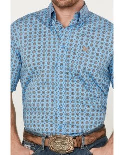 Cinch Men's Geo Print Short Sleeve Button Down Western Shirt -Western Chic Shop 2000383899 400 P3