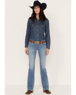 Wrangler Retro Women's Mid Rise Medium Wash Paige Bootcut Jeans -Western Chic Shop 2000384111 414 P3