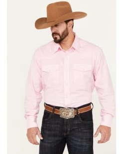 Wrangler Bucking Cancer Men's Checkered Print Long Sleeve Button Down Western Shirt