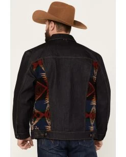 Wrangler X Pendleton Men's Dark Wash Denim Jacket  -Western Chic Shop 2000384601 417 P4