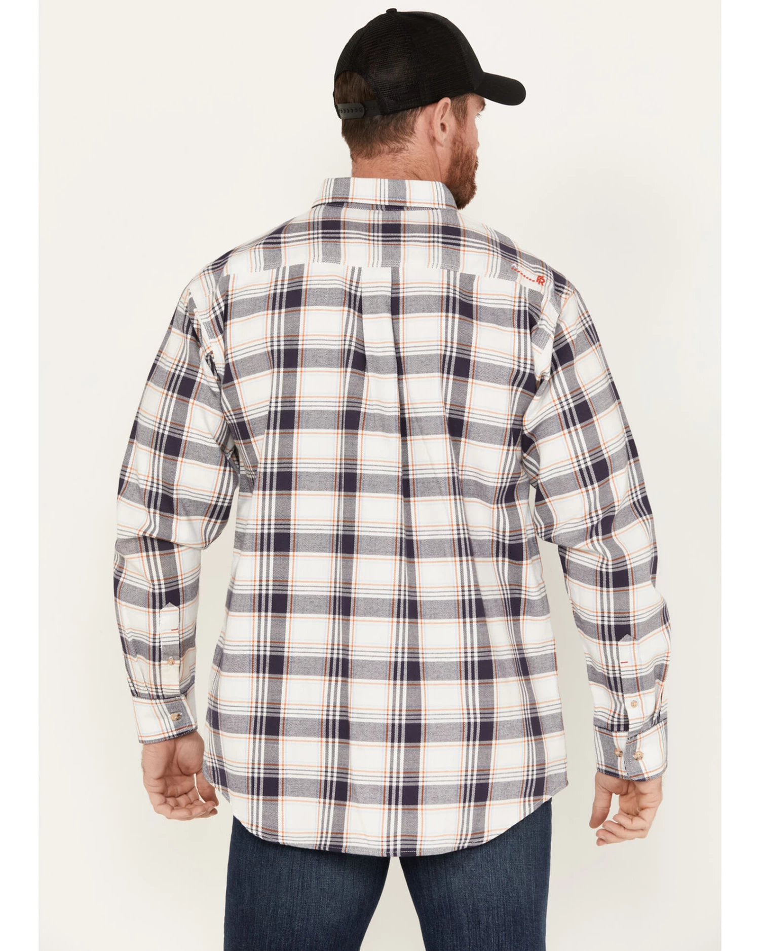 Ariat Men's FR Chiseled Plaid Print Long Sleeve Button Down Work Shirt 4 Ariat Men's FR Chiseled Plaid Print Long Sleeve Button Down Work Shirt - Image 4