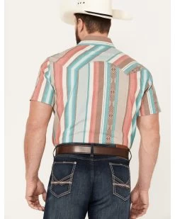 Rock & Roll Denim Men's Serape Striped Short Sleeve Western Snap Shirt 7 Rock & Roll Denim Men's Serape Striped Short Sleeve Western Snap Shirt -Western Chic Shop 2000385175 900 P4