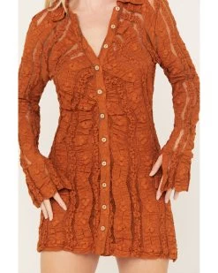Free People Women's Shayla Lace Mini Dress -Western Chic Shop 2000385492 800 P3