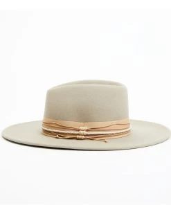 Shyanne Women's Gray Triple-Tied Grosgrain Fedora Hat -Western Chic Shop 2000385495 020 P3