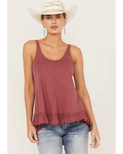 Angie Women's Ruffle Hem Tank Top