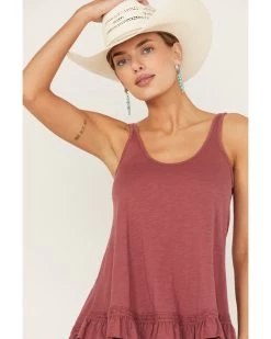 Angie Women's Ruffle Hem Tank Top -Western Chic Shop 2000385621 662 P3