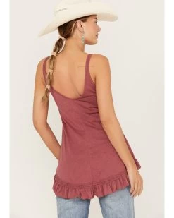 Angie Women's Ruffle Hem Tank Top -Western Chic Shop 2000385621 662 P4