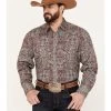 Stetson Men's Paisley Print Long Sleeve Western Snap Shirt