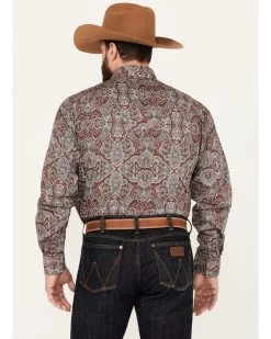 Stetson Men's Paisley Print Long Sleeve Western Snap Shirt -Western Chic Shop 2000385700 646 P4