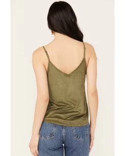 Shyanne Women's Crochet Lace Faux Suede Cami Top -Western Chic Shop 2000386174 341 P4