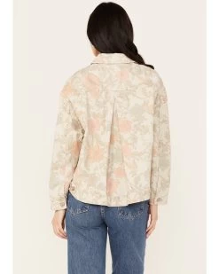 Free People Women's Floral Printed Denim Jacket -Western Chic Shop 2000387533 103 P4