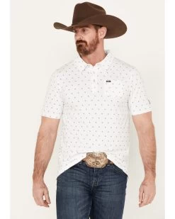 Hooey Men's Hot-Shot Mini Logo Print Polo