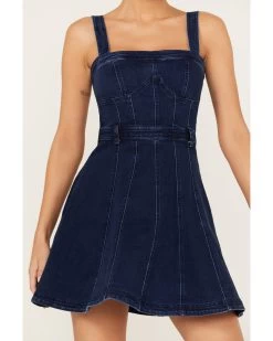 Free People Women's Margot Denim Mini Dress -Western Chic Shop 2000388002 416 P3