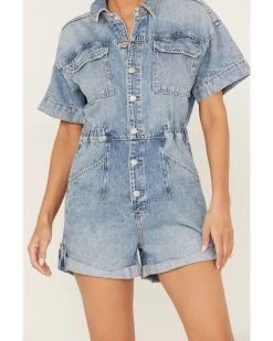 Free People Women's Marci Denim Shortall -Western Chic Shop 2000388004 414 P3