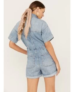 Free People Women's Marci Denim Shortall -Western Chic Shop 2000388004 414 P4