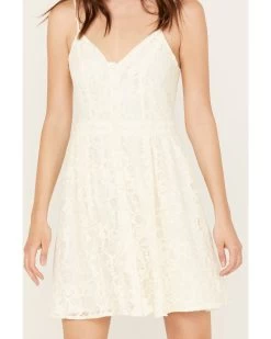 Molly Bracken Women's Lace Button Down Sleeveless Mini Dress 6 Molly Bracken Women's Lace Button Down Sleeveless Mini Dress -Western Chic Shop 2000388359 103 P3