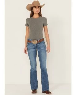 Ariat Women's R.E.A.L Mid Rise Patricia Stretch Main Bootcut Jeans 