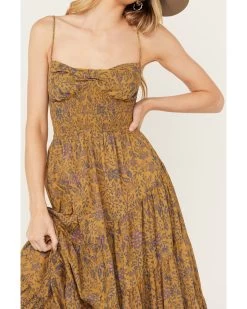 Free People Women's Sundrenched Floral Print Sleeveless Maxi Dress 6 Free People Women's Sundrenched Floral Print Sleeveless Maxi Dress -Western Chic Shop 2000392163 341 P3