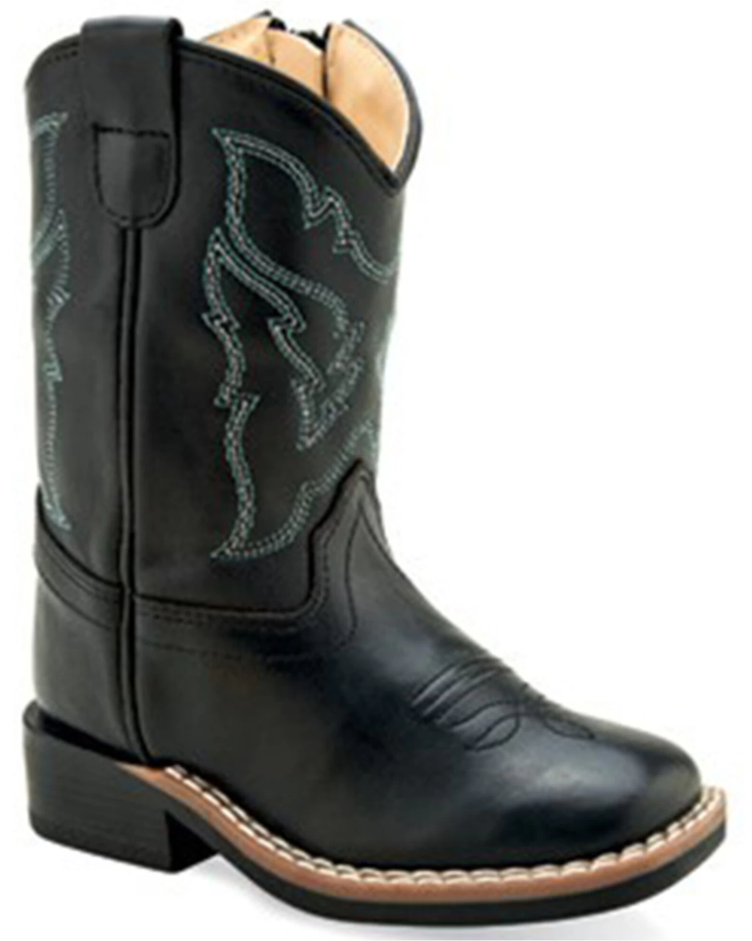 Old West Toddler Boys' Embroidered Western Boots - Broad Square Toe 1 Old West Toddler Boys' Embroidered Western Boots - Broad Square Toe