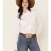 Wrangler Women's Solid Long Sleeve Rhinestone Snap Western Shirt